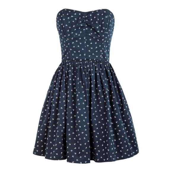 Jack Wills Anchor Print Dress 0 - Picture 1 of 4